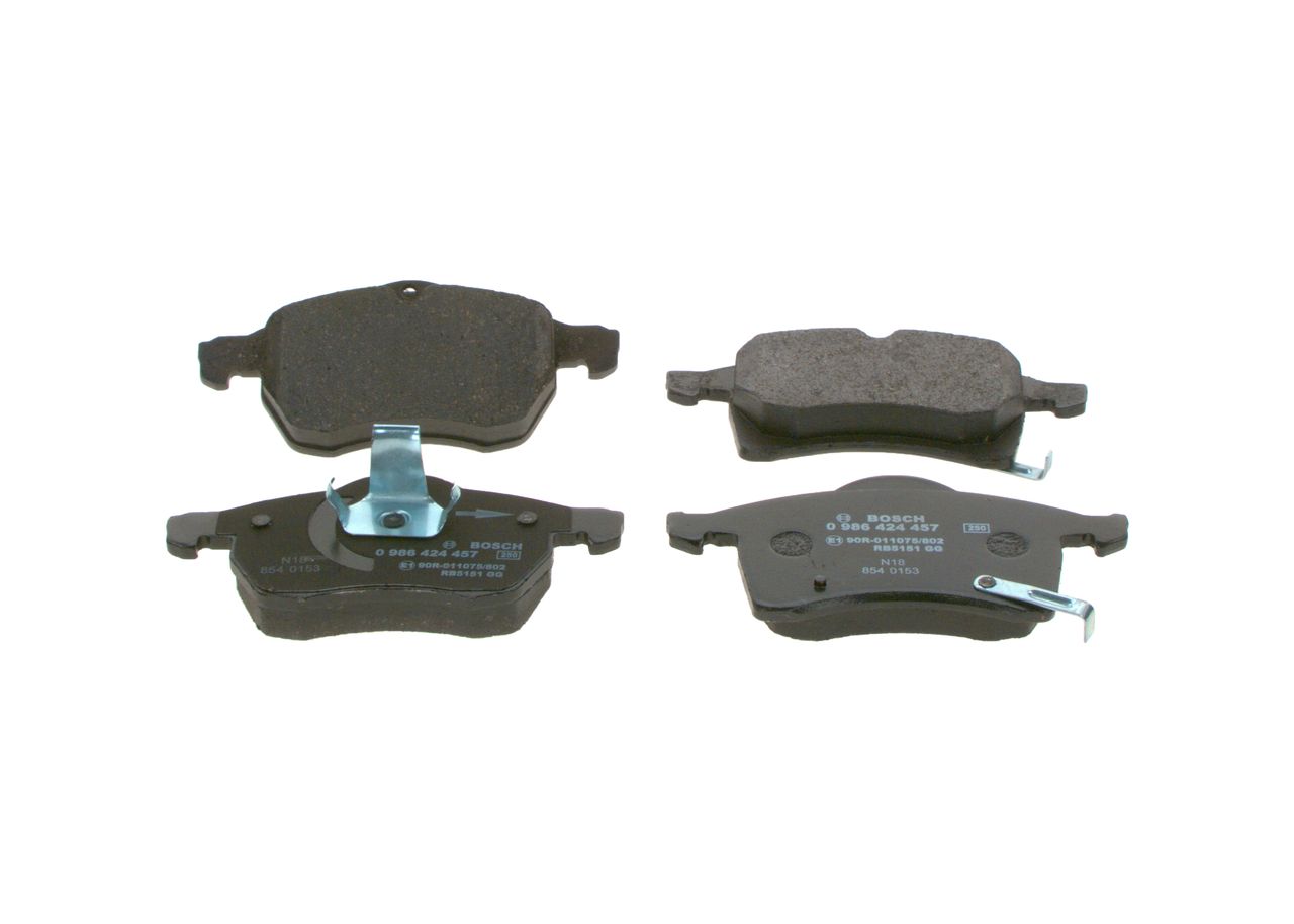 BOSCH 0 986 424 457 - Bremsbelagsatz, Scheibenbremse