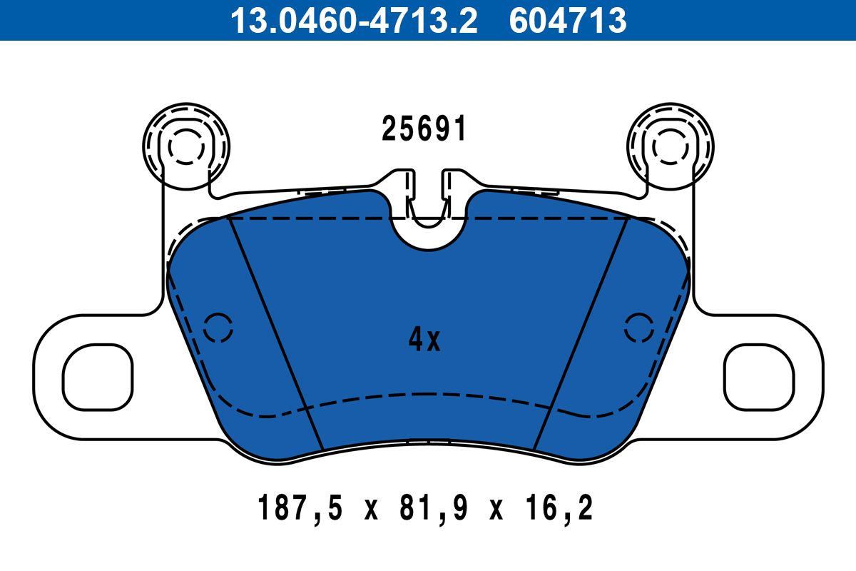 ATE 13.0460-4713.2 - Bremsbelagsatz, Scheibenbremse