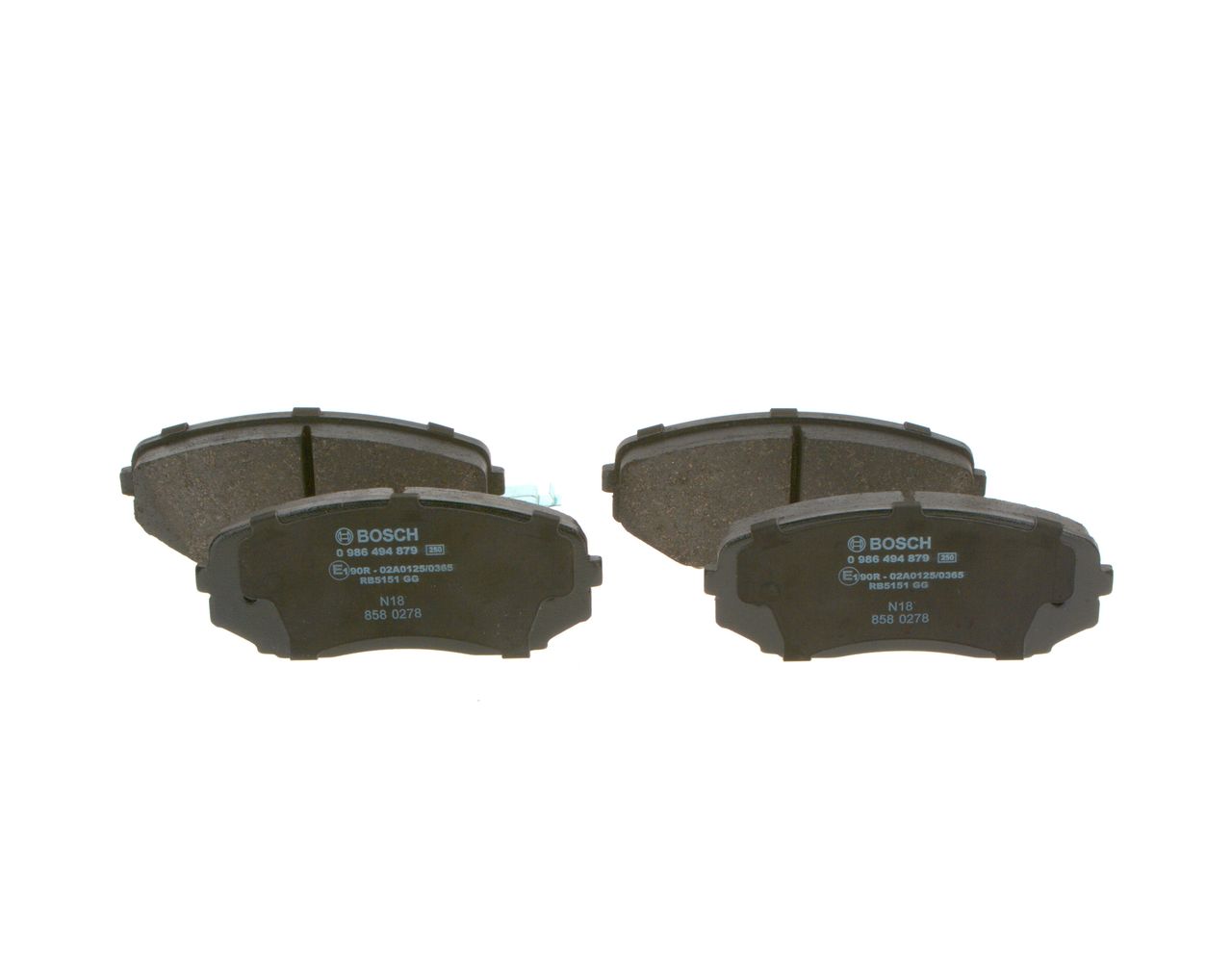 BOSCH 0 986 494 879 - Bremsbelagsatz, Scheibenbremse