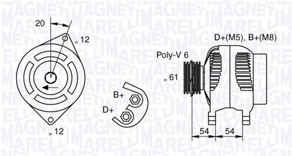 MAGNETI MARELLI 063321819010 - Generator