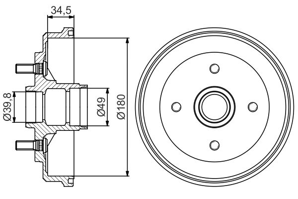 BOSCH 0 986 477 239 - Bremstrommel