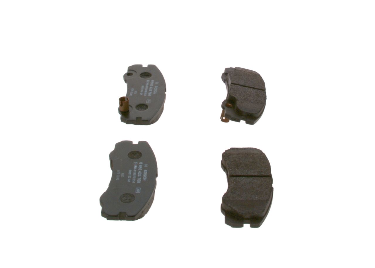 BOSCH 0 986 424 760 - Bremsbelagsatz, Scheibenbremse