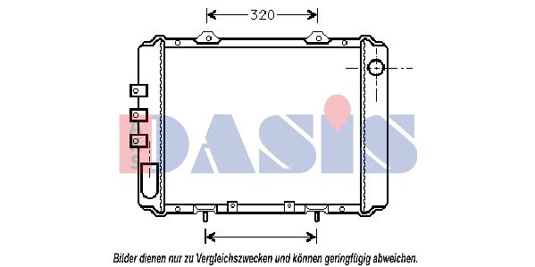 AKS DASIS 072040N - Kühler, Motorkühlung