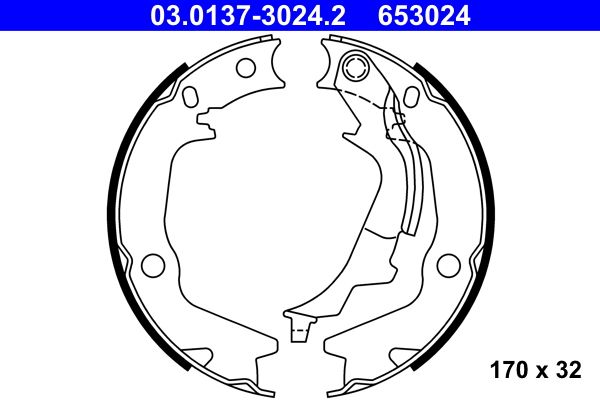 ATE 03.0137-3024.2 - Bremsbackensatz, Feststellbremse