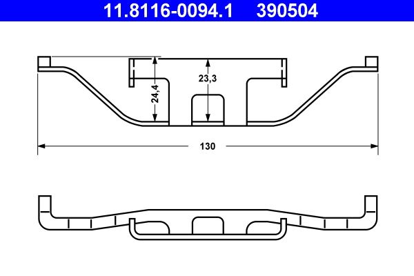 ATE 11.8116-0094.1 - Feder, Bremssattel