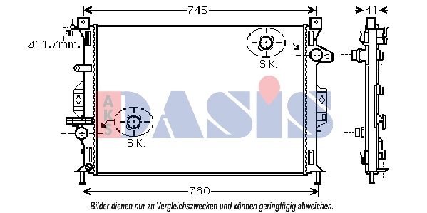 AKS DASIS 092047N - Kühler, Motorkühlung