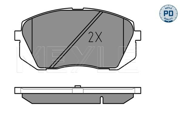 MEYLE 025 245 0116/PD - Bremsbelagsatz, Scheibenbremse