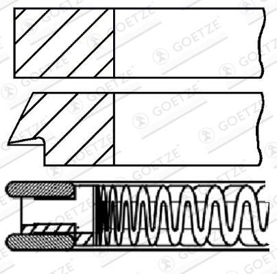 GOETZE ENGINE 08-424307-00 - Kolbenringsatz