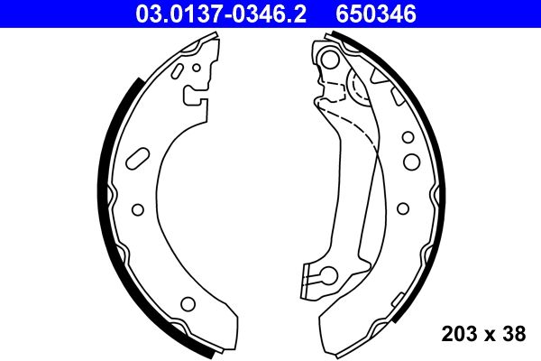 ATE 03.0137-0346.2 - Bremsbackensatz