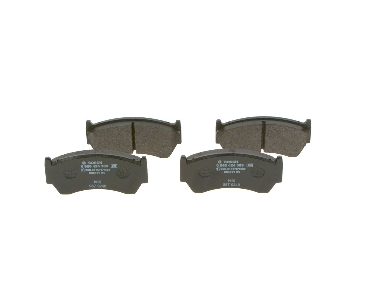BOSCH 0 986 424 369 - Bremsbelagsatz, Scheibenbremse