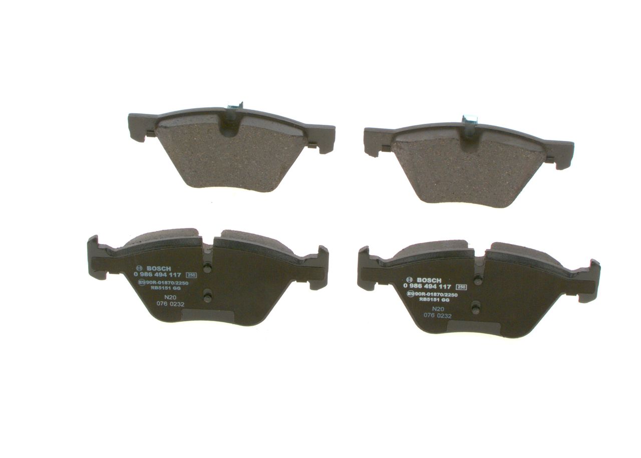 BOSCH 0 986 494 117 - Bremsbelagsatz, Scheibenbremse