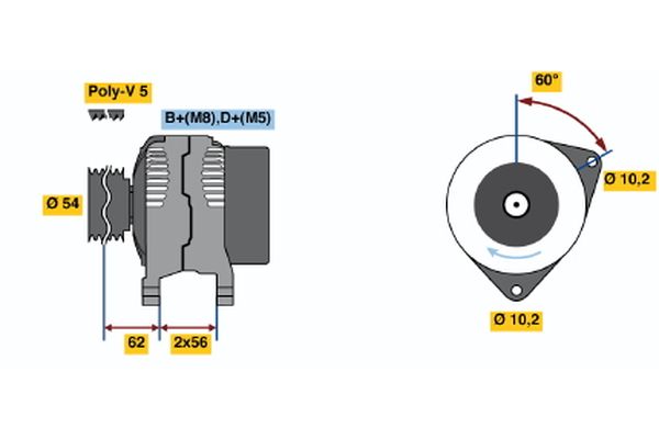 BOSCH 0 986 041 830 - Generator