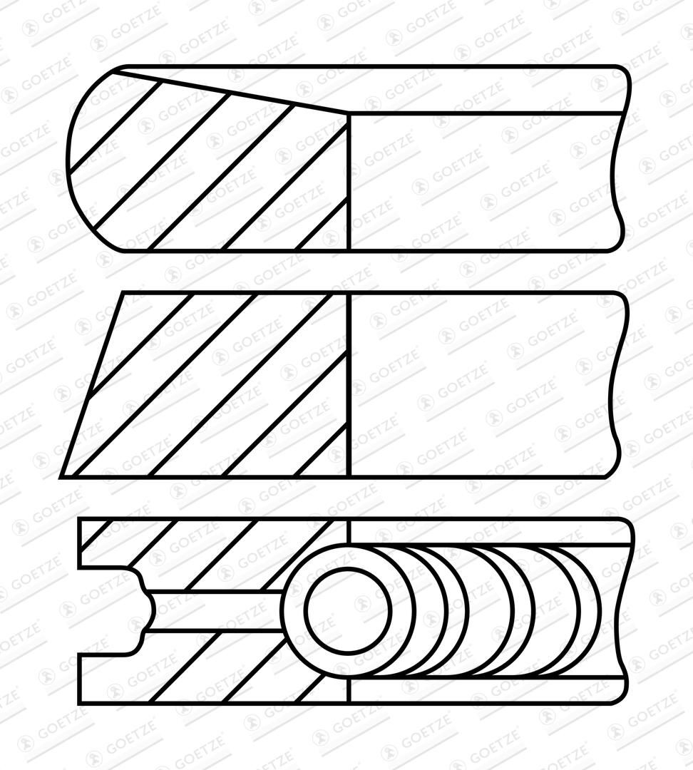 GOETZE ENGINE 08-452000-00 - Kolbenringsatz