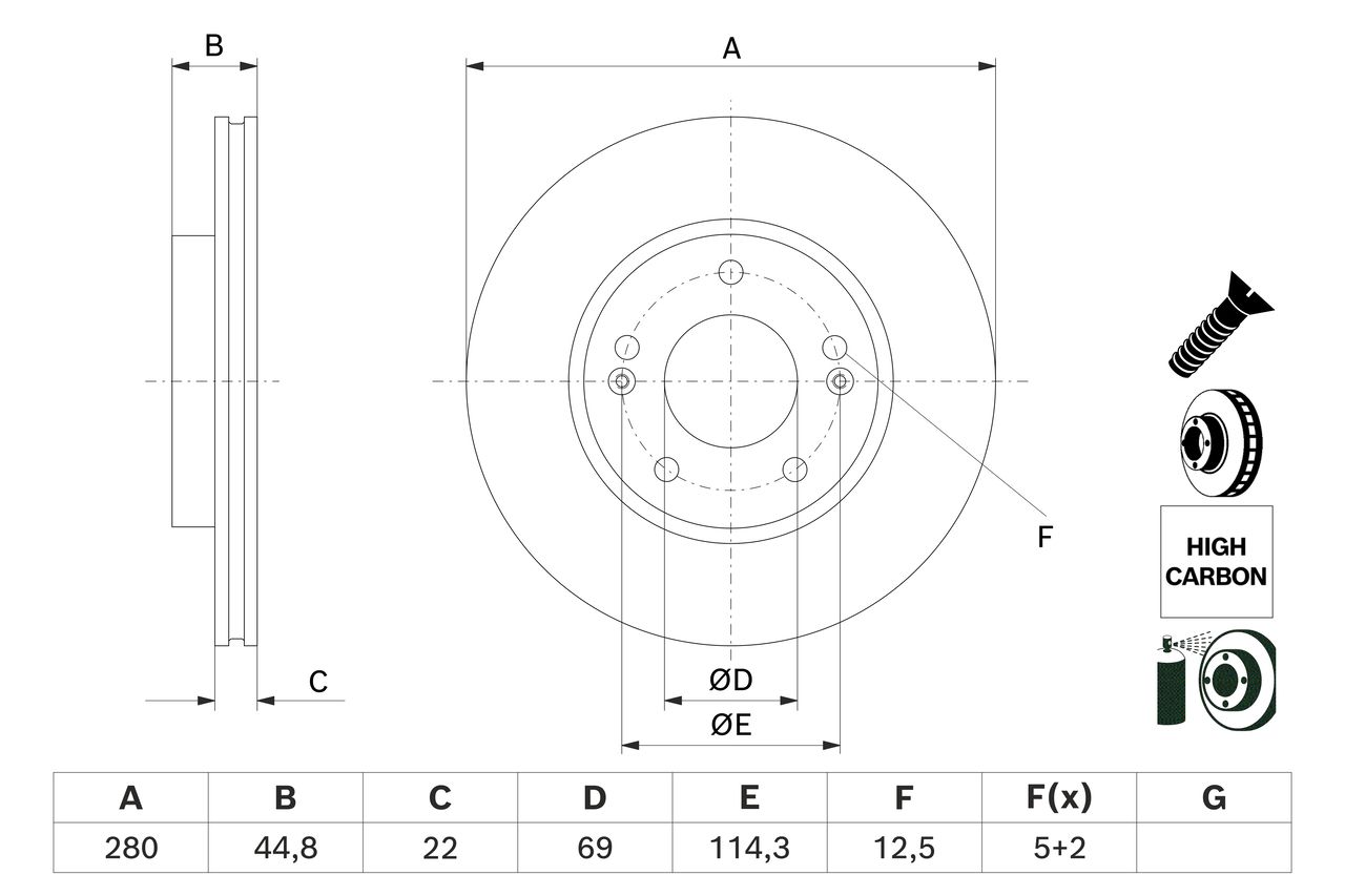 BOSCH 0 986 479 H67 - Bremsscheibe