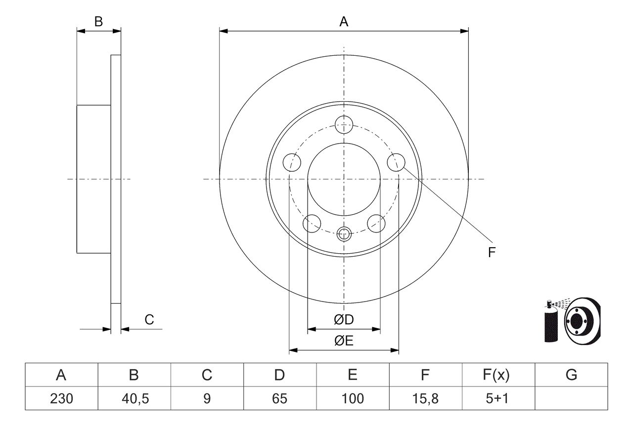 BOSCH 0 986 479 K55 - Bremsscheibe