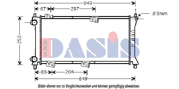 AKS DASIS 080059N - Kühler, Motorkühlung