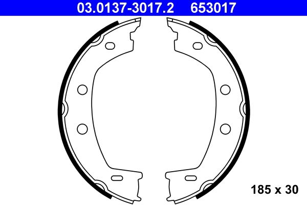 ATE 03.0137-3017.2 - Bremsbackensatz, Feststellbremse