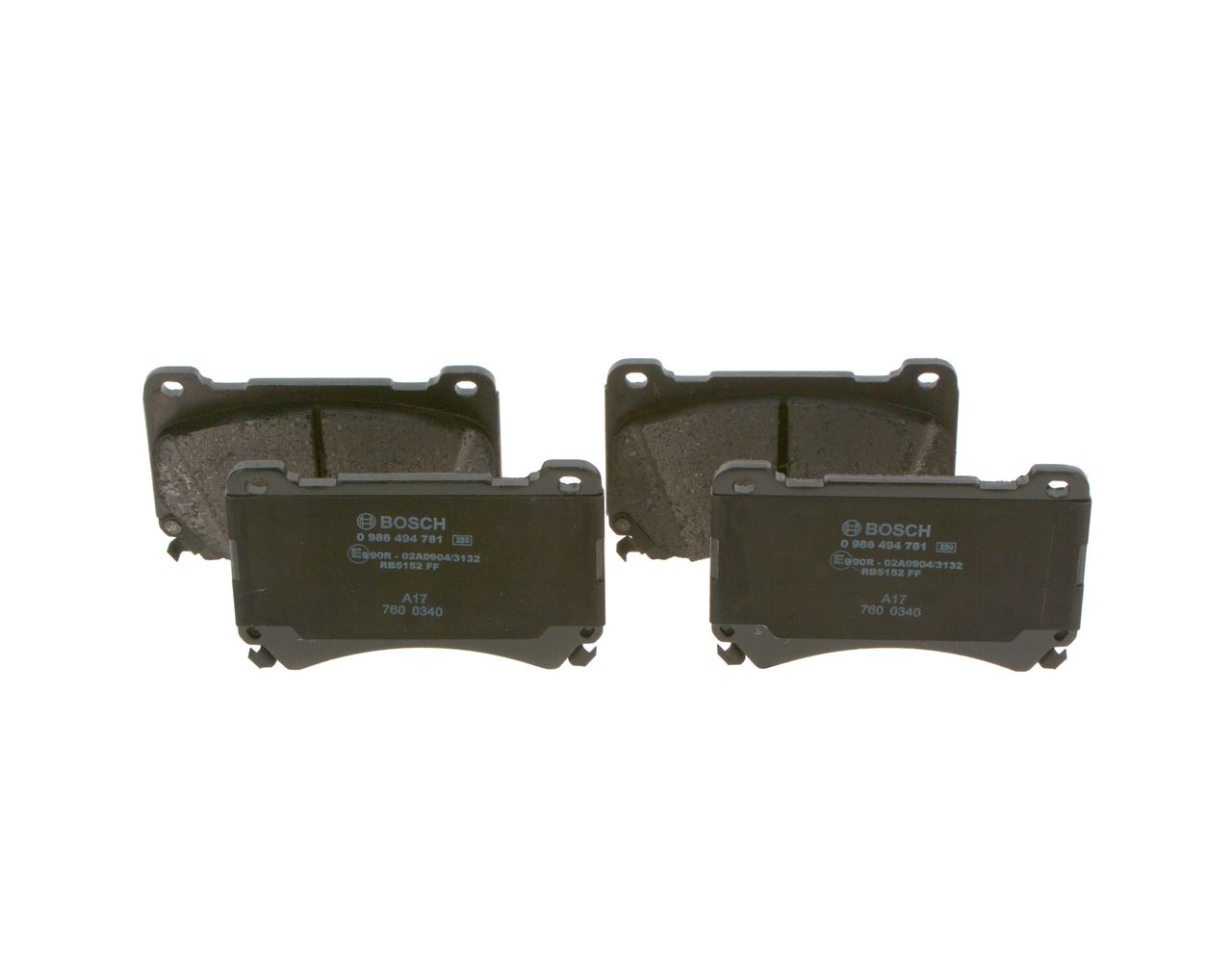 BOSCH 0 986 494 781 - Bremsbelagsatz, Scheibenbremse