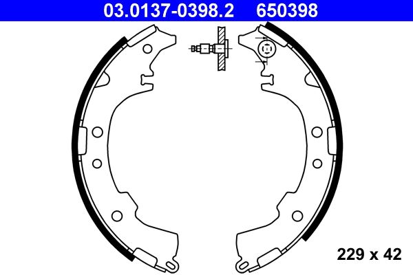 ATE 03.0137-0398.2 - Bremsbackensatz