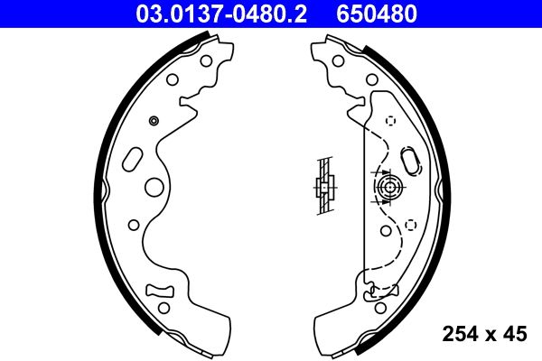 ATE 03.0137-0480.2 - Bremsbackensatz