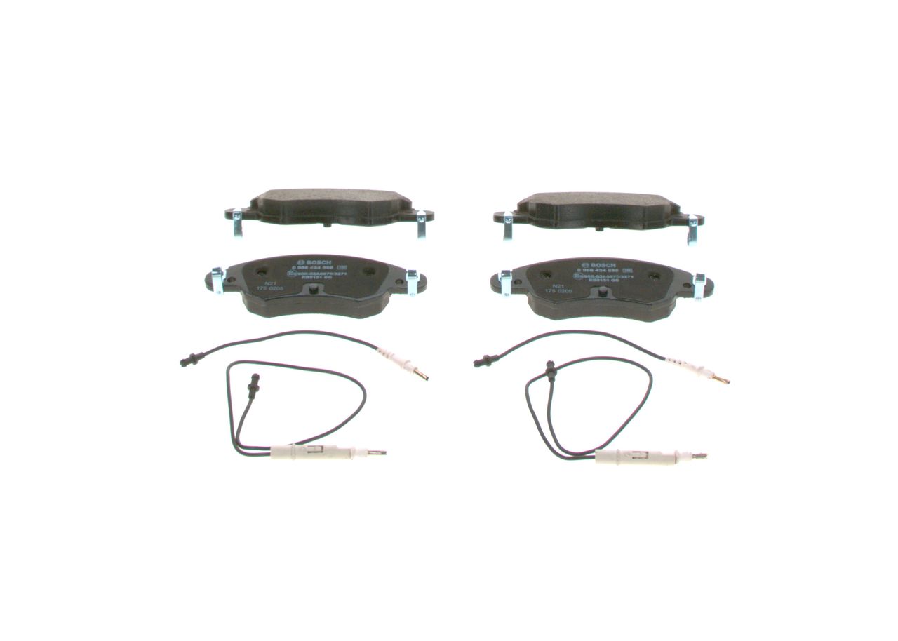 BOSCH 0 986 424 598 - Bremsbelagsatz, Scheibenbremse
