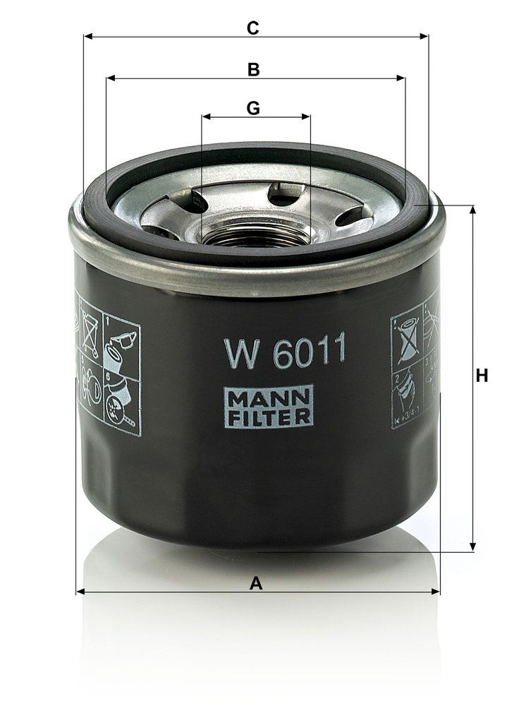 MANN-FILTER W 6011 - Ölfilter
