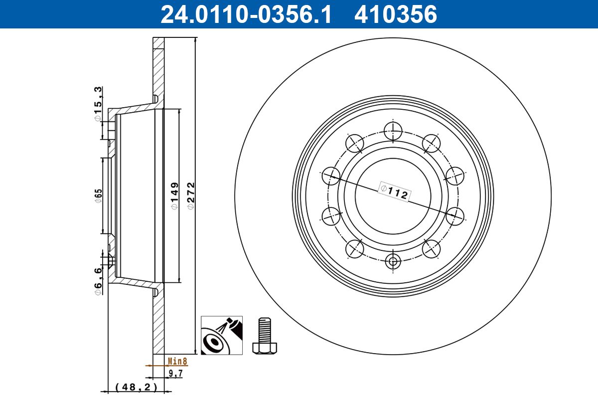 ATE 24.0110-0356.1 - Bremsscheibe
