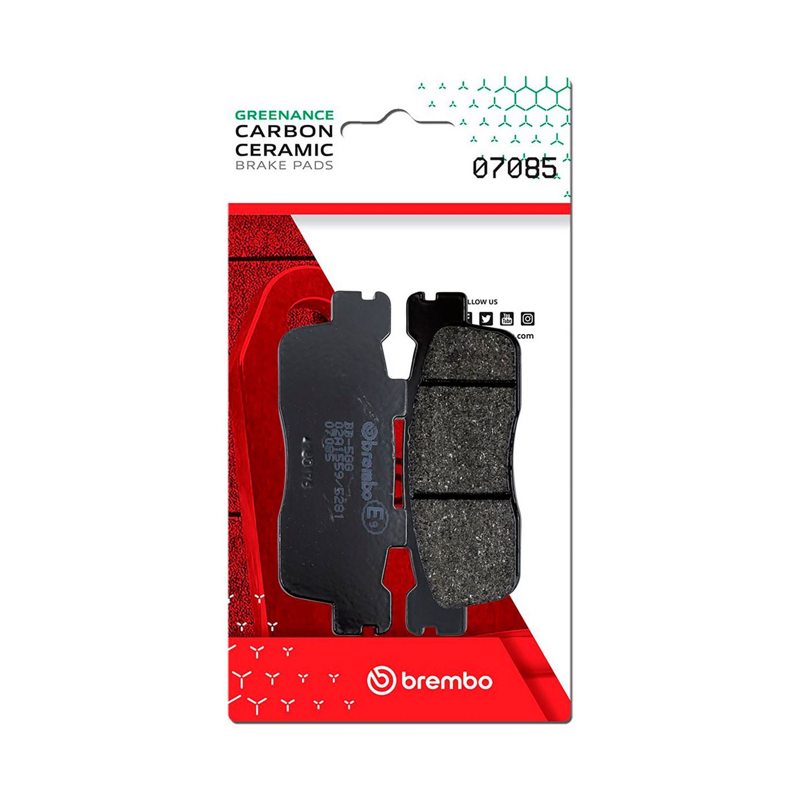 BREMBO 07085 - Bremsbelagsatz, Scheibenbremse