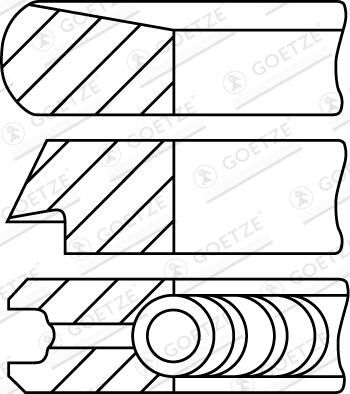 GOETZE ENGINE 08-453100-00 - Kolbenringsatz