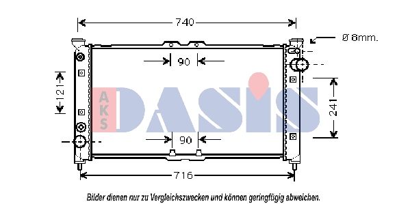AKS DASIS 110016N - Kühler, Motorkühlung