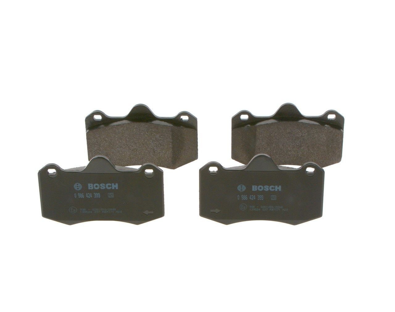 BOSCH 0 986 424 399 - Bremsbelagsatz, Scheibenbremse