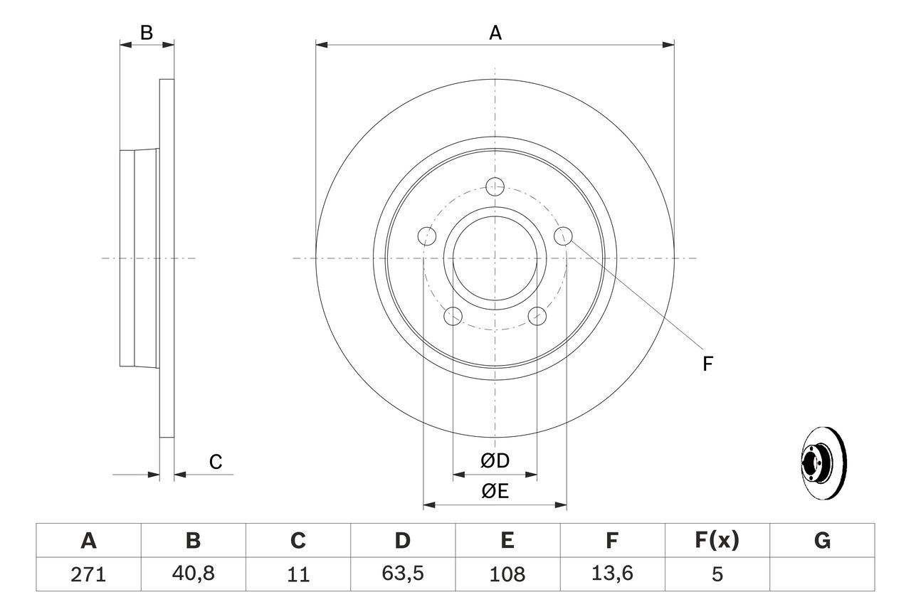 BOSCH 0 986 479 763 - Bremsscheibe