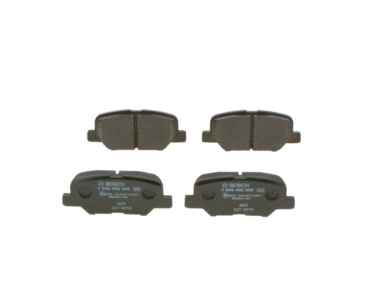 BOSCH 0 986 495 358 - Bremsbelagsatz, Scheibenbremse