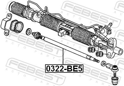 FEBEST 0322-BE5 - Axialgelenk, Spurstange