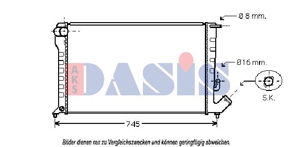 AKS DASIS 060031N - Kühler, Motorkühlung