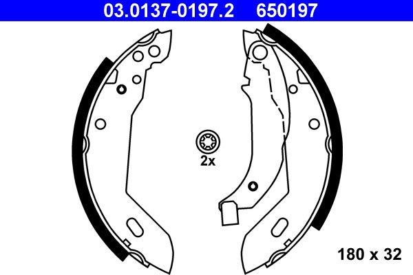 ATE 03.0137-0197.2 - Bremsbackensatz
