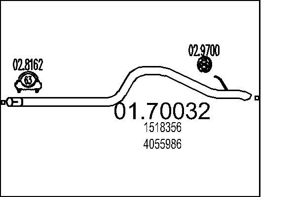MTS 01.70032 - Abgasrohr