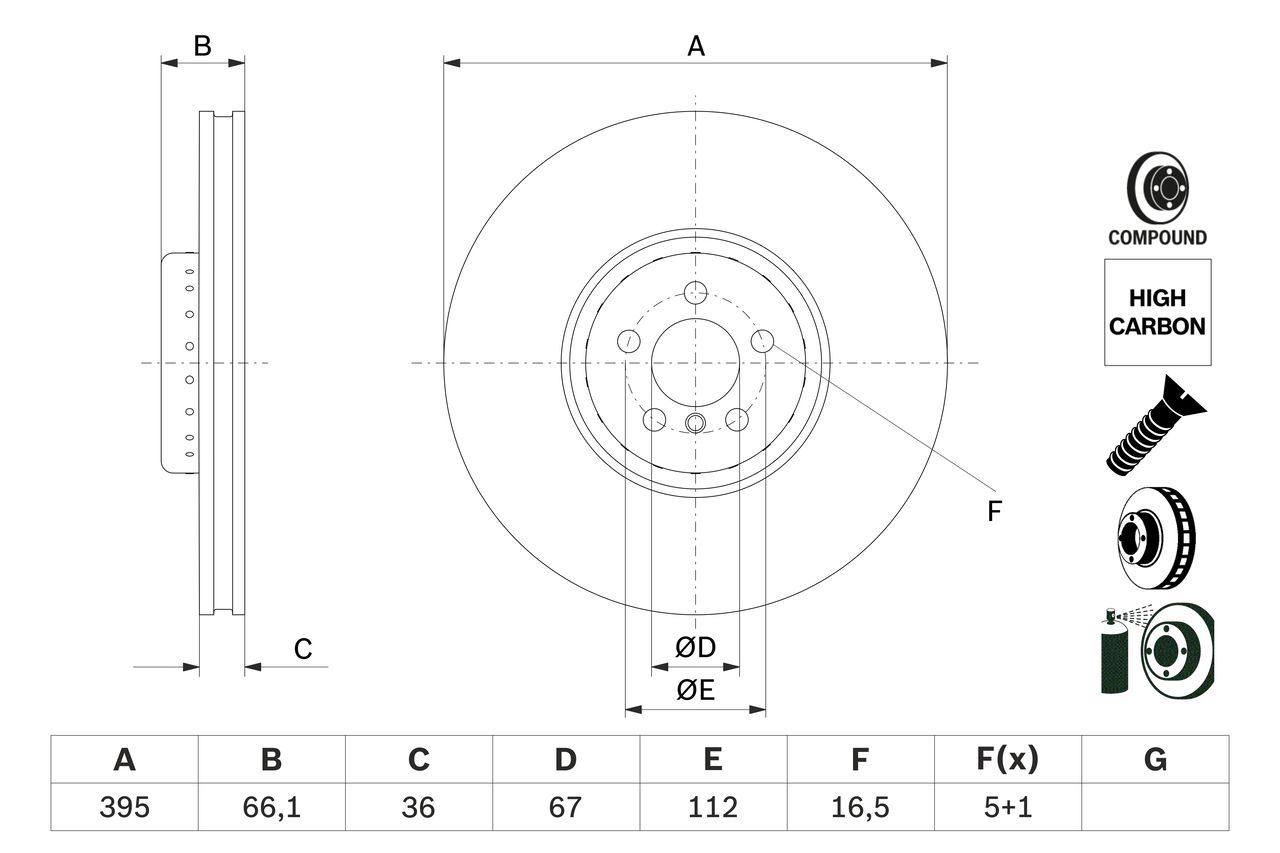BOSCH 0 986 479 H12 - Bremsscheibe