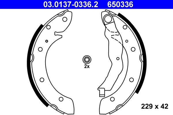 ATE 03.0137-0336.2 - Bremsbackensatz