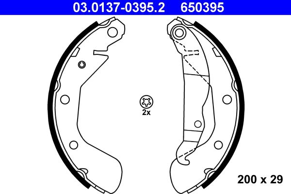 ATE 03.0137-0395.2 - Bremsbackensatz