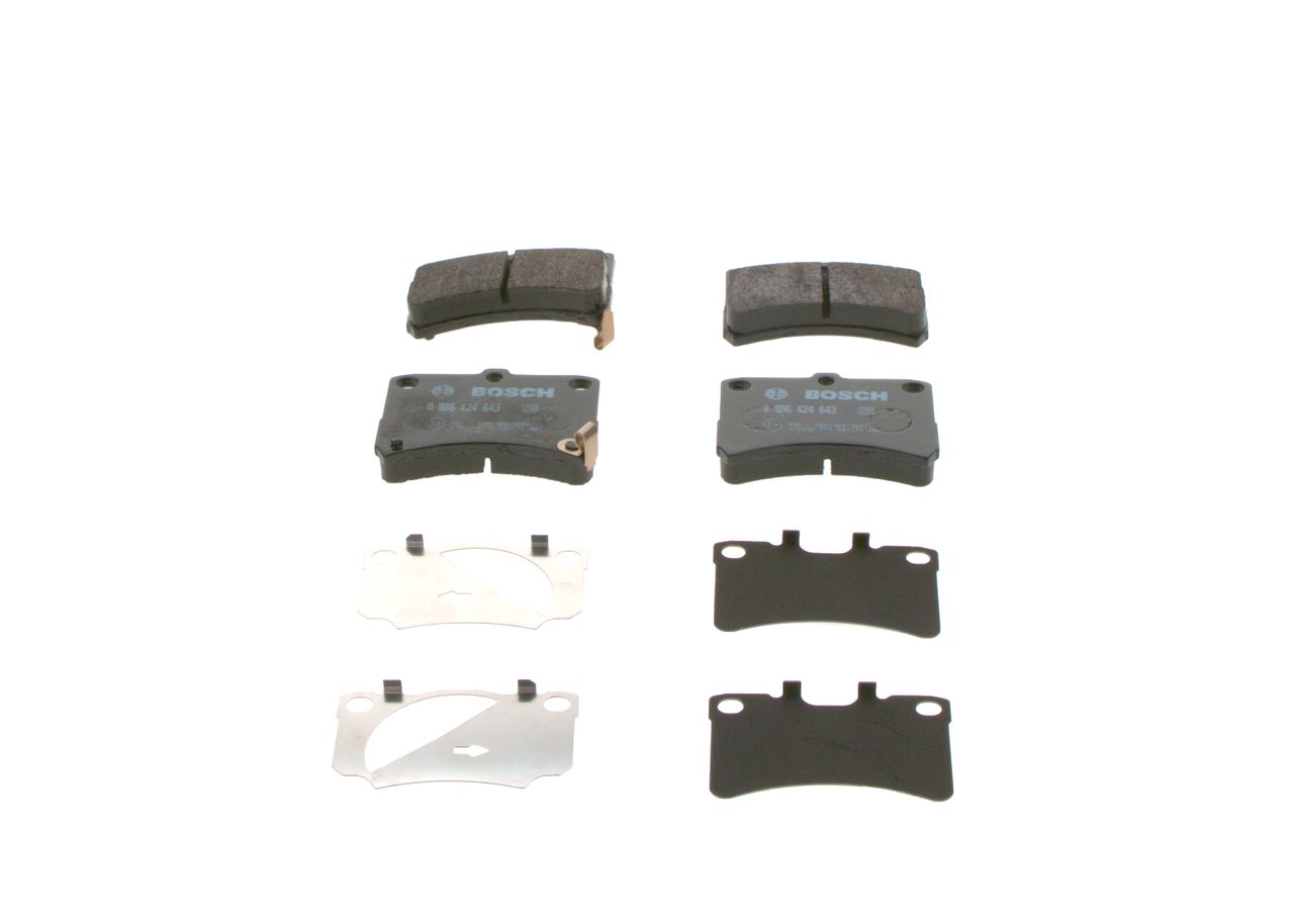 BOSCH 0 986 424 643 - Bremsbelagsatz, Scheibenbremse
