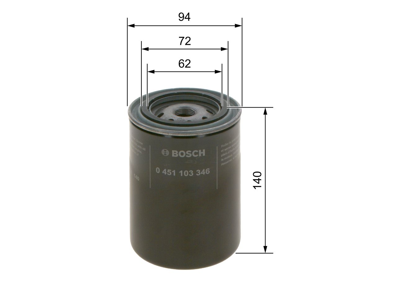 BOSCH 0 451 103 346 - Ölfilter