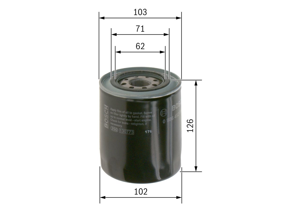 BOSCH 0 986 452 066 - Ölfilter