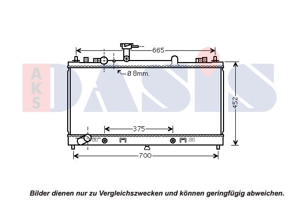 AKS DASIS 110089N - Kühler, Motorkühlung