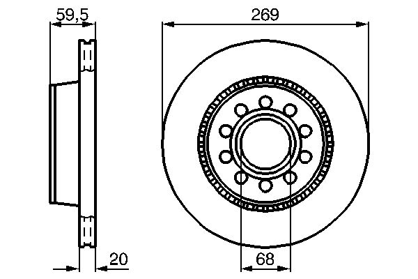 BOSCH 0 986 478 614 - Bremsscheibe