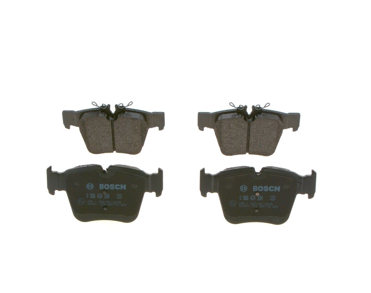 BOSCH 0 986 424 334 - Bremsbelagsatz, Scheibenbremse