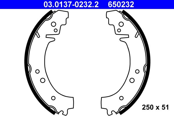 ATE 03.0137-0232.2 - Bremsbackensatz