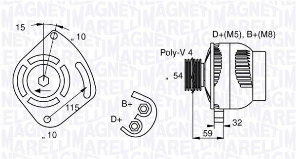 MAGNETI MARELLI 063377001010 - Generator