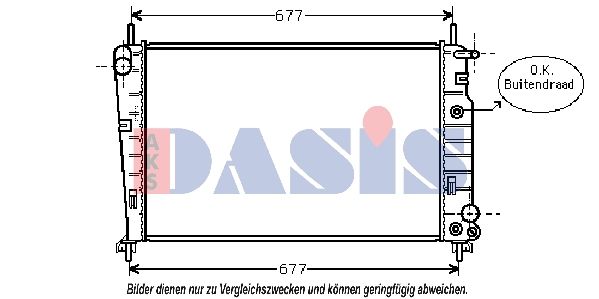 AKS DASIS 090086N - Kühler, Motorkühlung