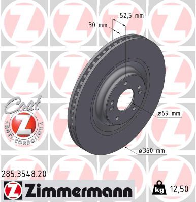 ZIMMERMANN 285.3548.20 - Bremsscheibe